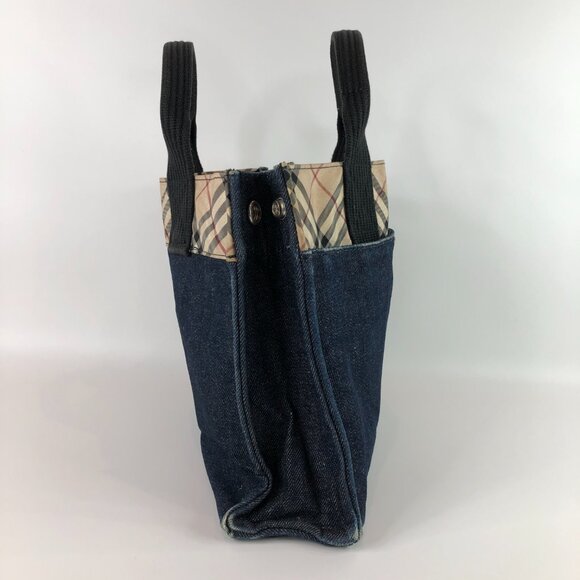 Burberry Blue Label Check Denim Tote - Picture 4 of 14